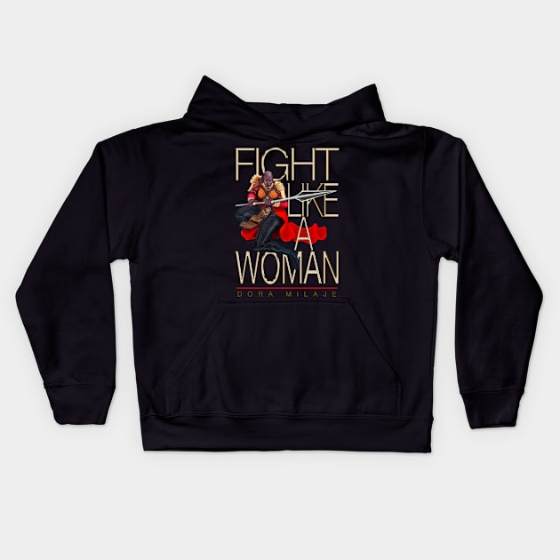 Fight Like A Woman -   Dora Milaje Kids Hoodie by lsjordan